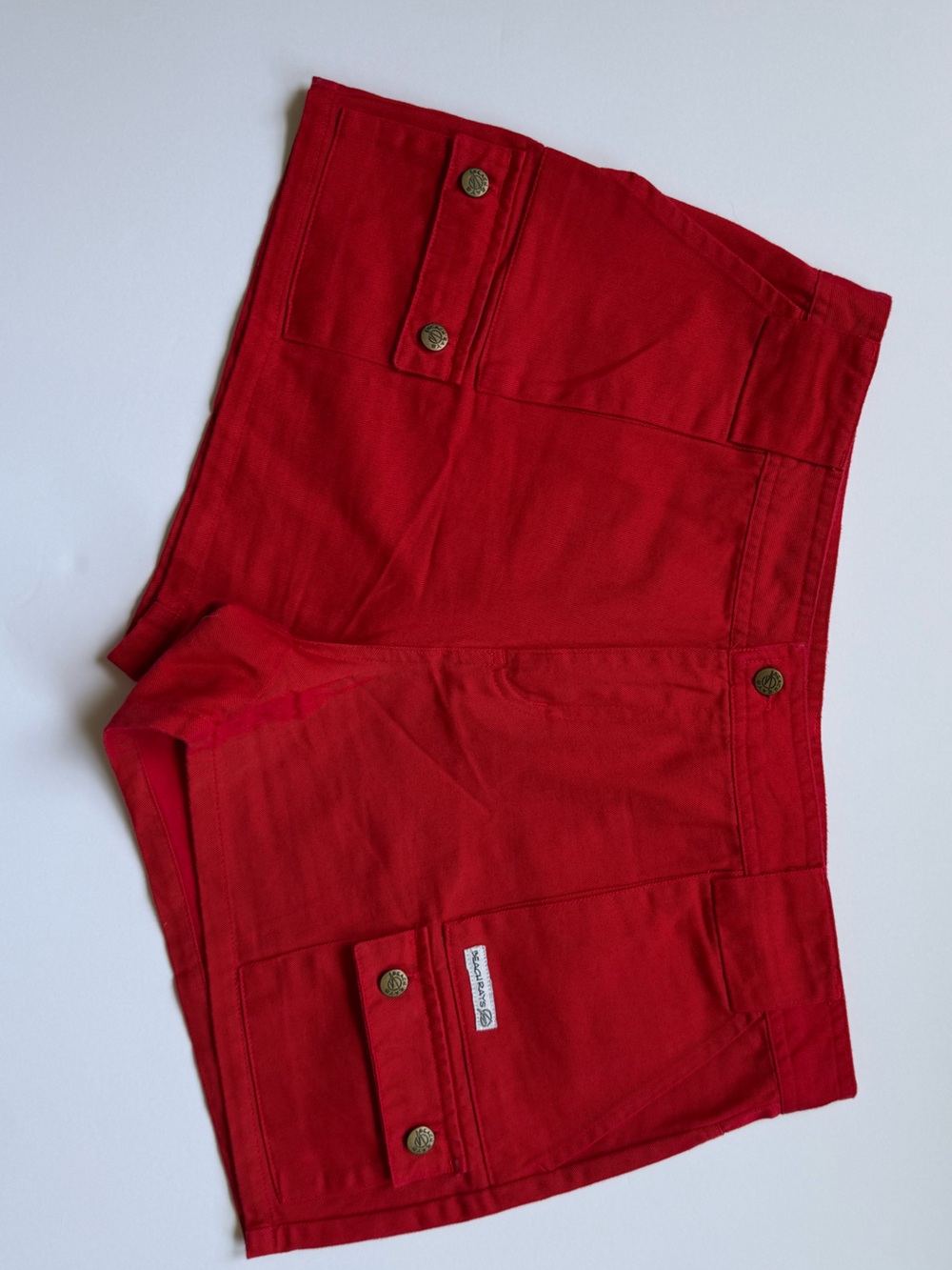 Vintage Beach Rays 100% Cotton Red Cargo  Y2K Mom Shorts